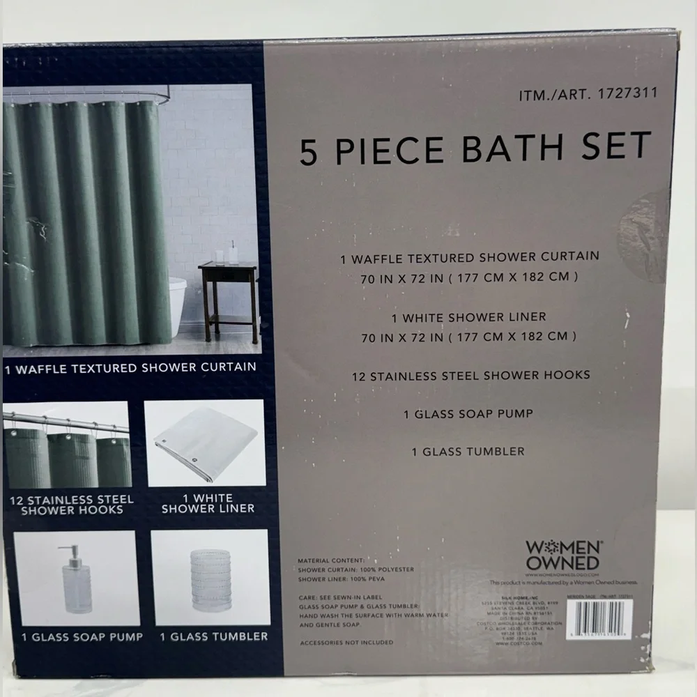 Nueva Spa 5 piece Bath Set Green New